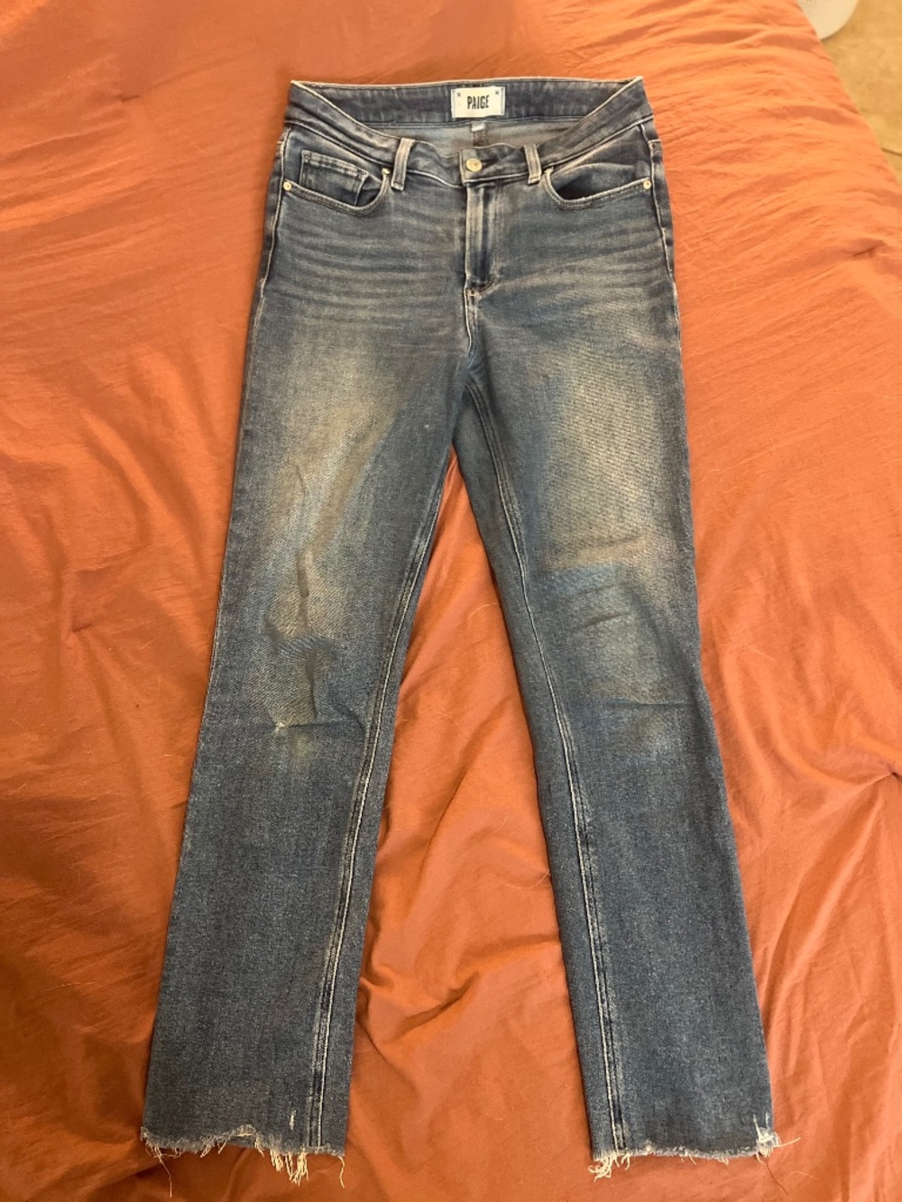 PAIGE Cindy High Rise Ankle Straight Jeans